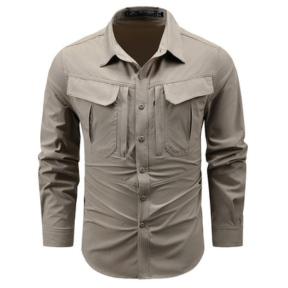 Funktionales Outdoor-Hemd Herren mit Taschen Sportlich - BerlinGlamour