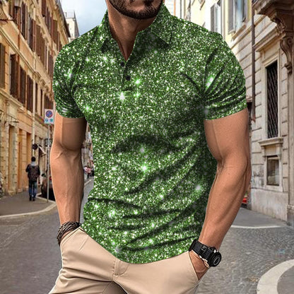 Herren Poloshirt Sternenmuster Modern Berlin Style