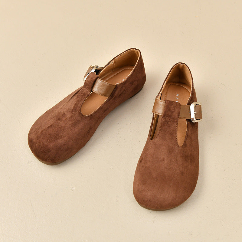 Damen Mokassins Bequem Modisch Riemen Schuhe