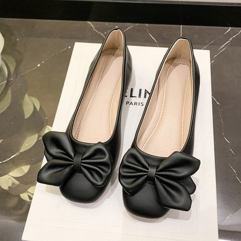Damen Ballerinas Elegante Schleifen Schnürsenkel Schuhe Frauen