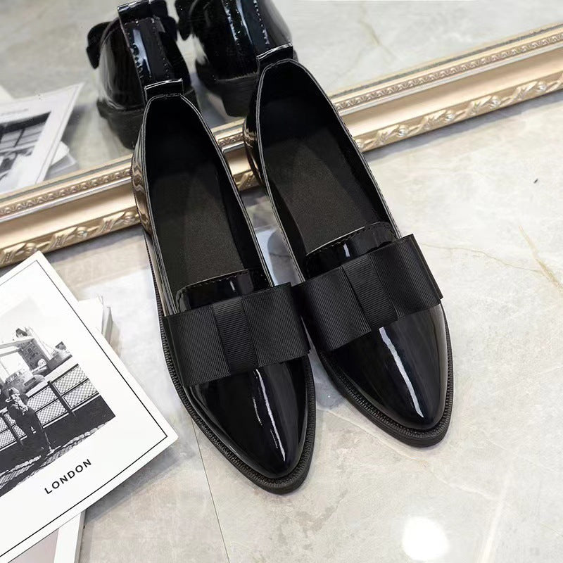 Elegante Damen Ballerinas aus Leder mit Schleife