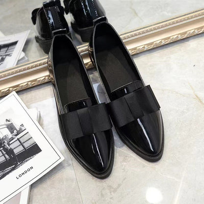 Elegante Damen Ballerinas aus Leder mit Schleife