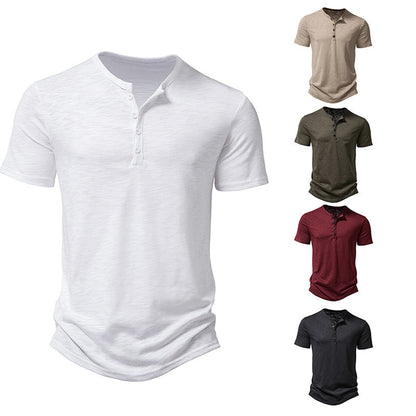 Herren Kurzarm-Shirt klassisches Knopfdesign Modern Berlin