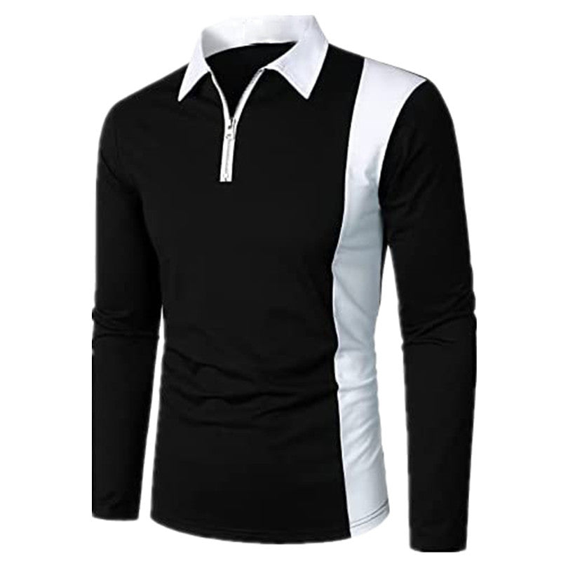 Herren Polohemd Langarm Sportlich Modern Farben