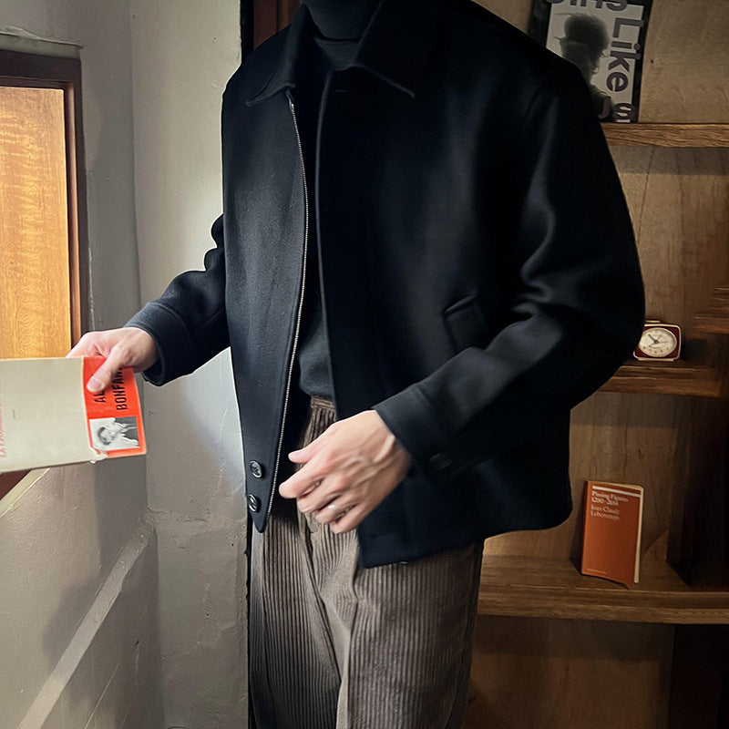 Herren Jacke Casual Modern mit Taschen Grüne Stadt Stil