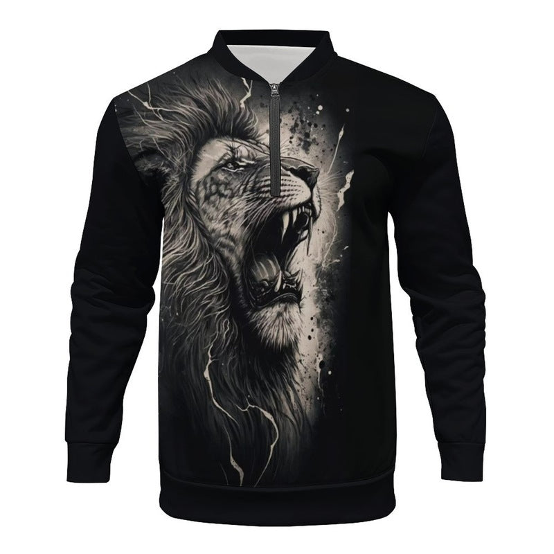 Herren Sweatshirt Reißverschluss Modern Sportlich