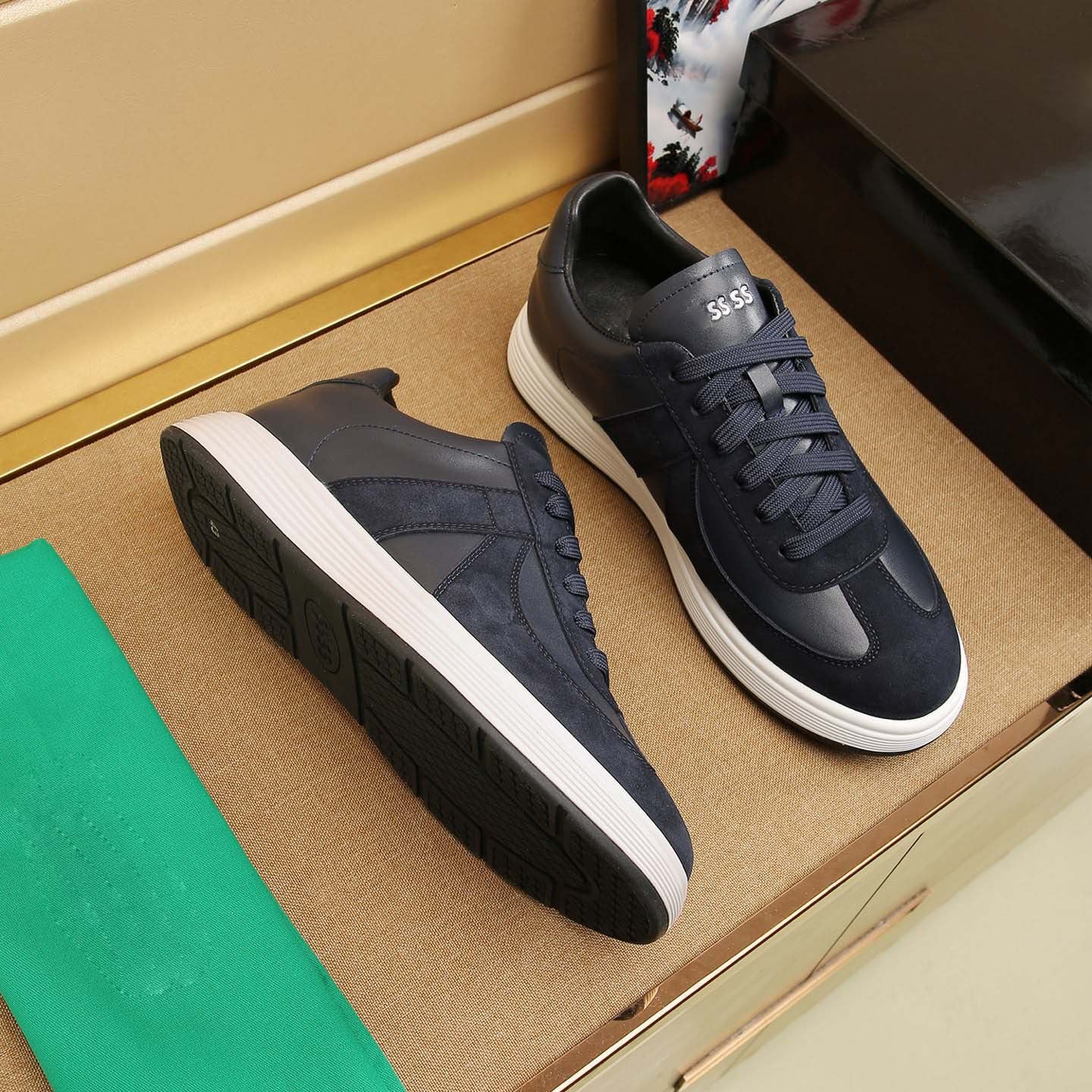 Damen Sneaker Leder Bequem Komfortabel Modisch