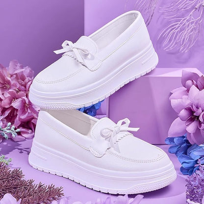 Damen Sneaker Slip-On mit Schleife Bequem Elegant