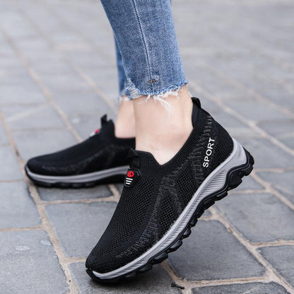 Damen Sport-Sneaker Stretch Bequem Laufschuhe