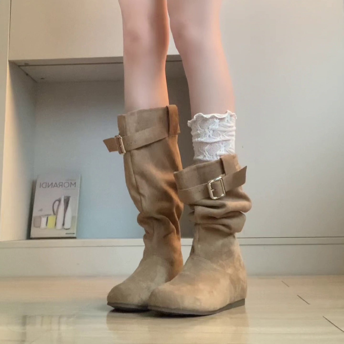Damen Winterstiefel Elegante Lässige Stiefel mit Schnalle