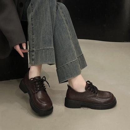 Damen Schnürschuhe Elegant Rutschfest Moderne Sohle
