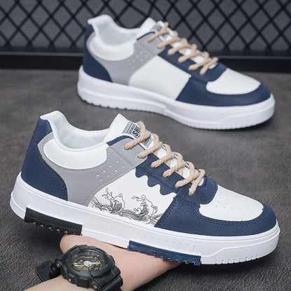 Damen Sneaker Wellen Design Trendy Sportschuhe