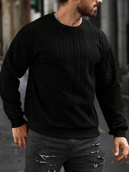 Herren Strickpullover Muster Pullover Grobstrick Modern