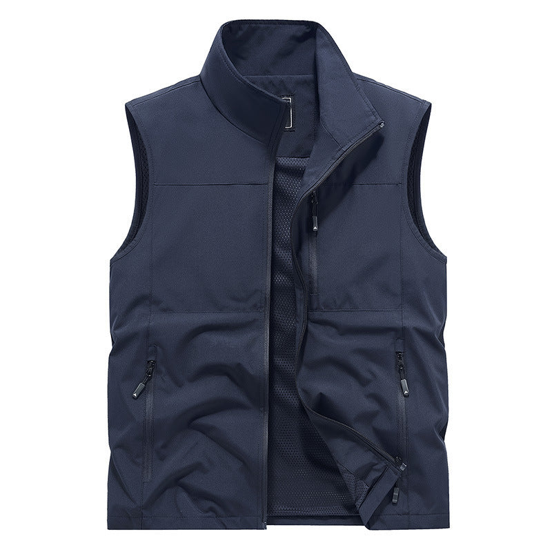 Herren Outdoor-Weste atmungsaktiv mit Taschen Funktionsshirt