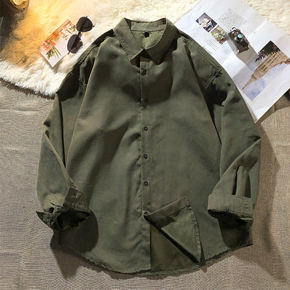 Herren Hemdbluse Atmungsaktiv Baumwolle mit Taschen