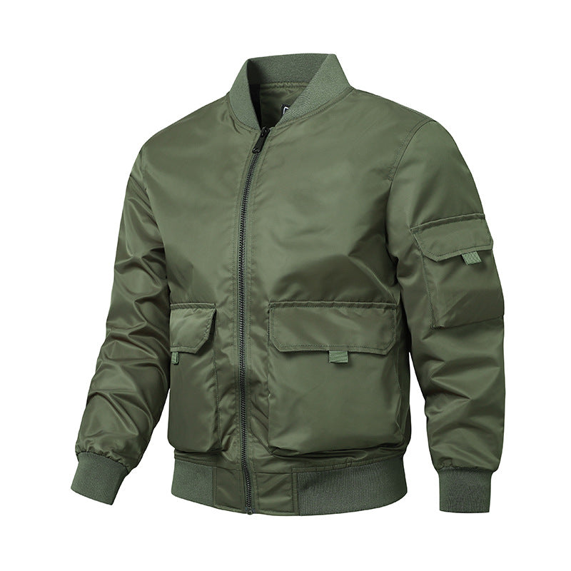 Herren Bomberjacke Modern mit Taschen und Fleece-Innenfutter - BerlinGlamour