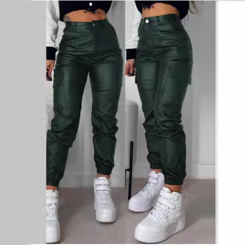 Damen Cargo-Hose Bequem Elastisch Taschen