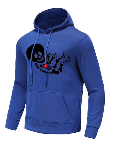 Herren Kapuzenpullover Skelett Design Streetwear Style