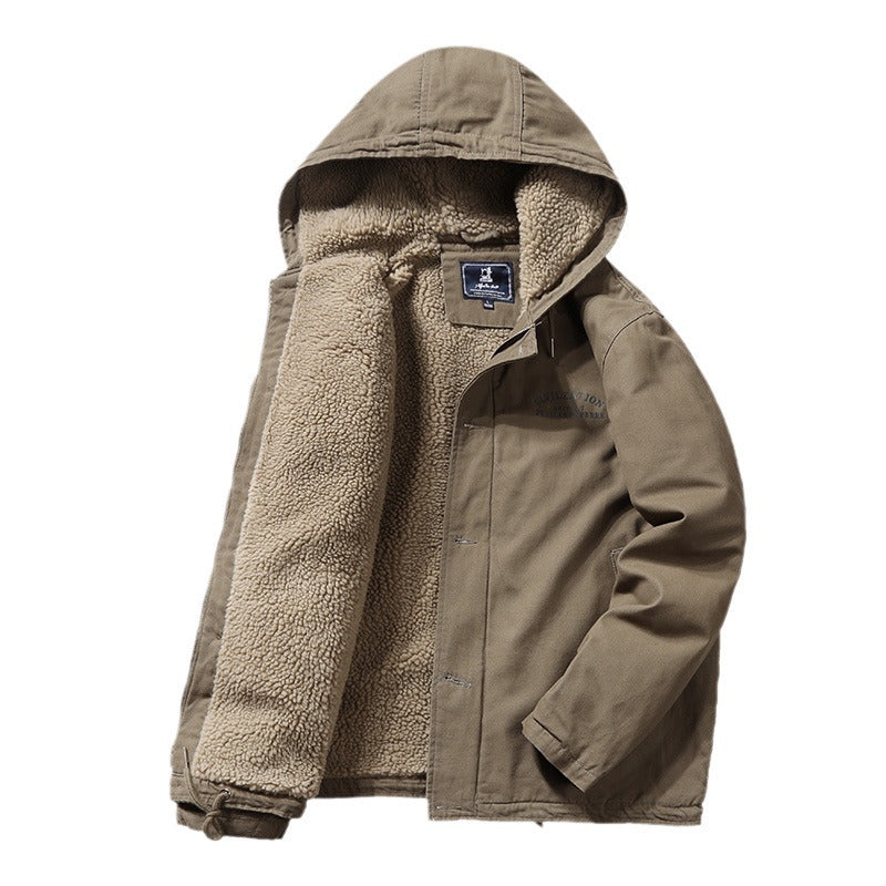 Herren Übergangsjacke Warm Teddyfutter Wasserabweisend