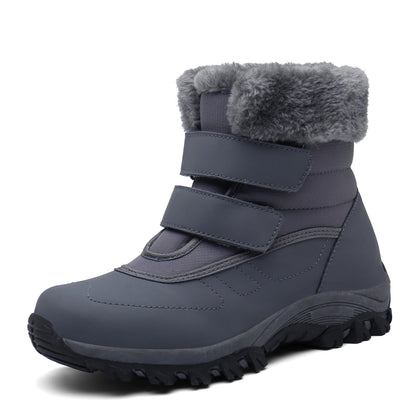 Damen Winterstiefel Warm Klettverschluss Wintermode