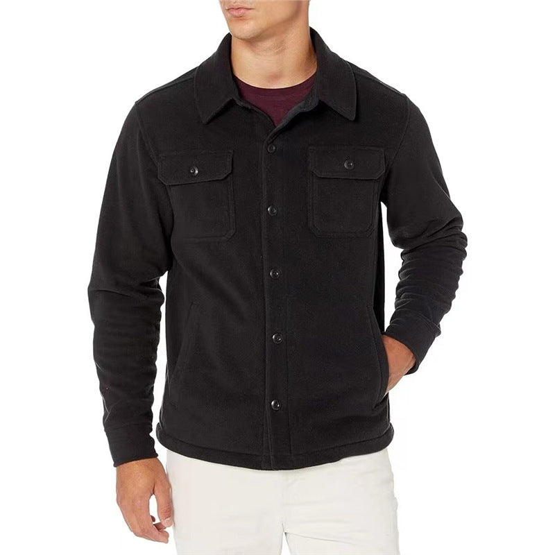 Herren Fleecejacke Warm mit Taschen Modern Sportlich