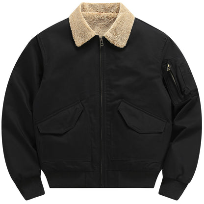 Herren Freizeitjacke Weich Teddyfutter Funktionstaschen