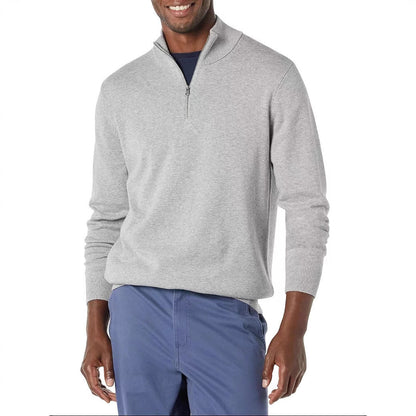 Herren Rollkragenpullover Elegent Reißverschluss Warm