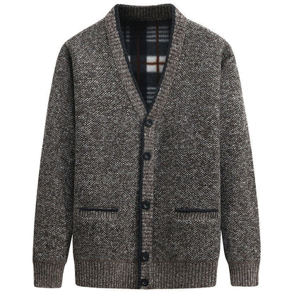 Herren Strickjacke V-Ausschnitt Hochwertig Elegant