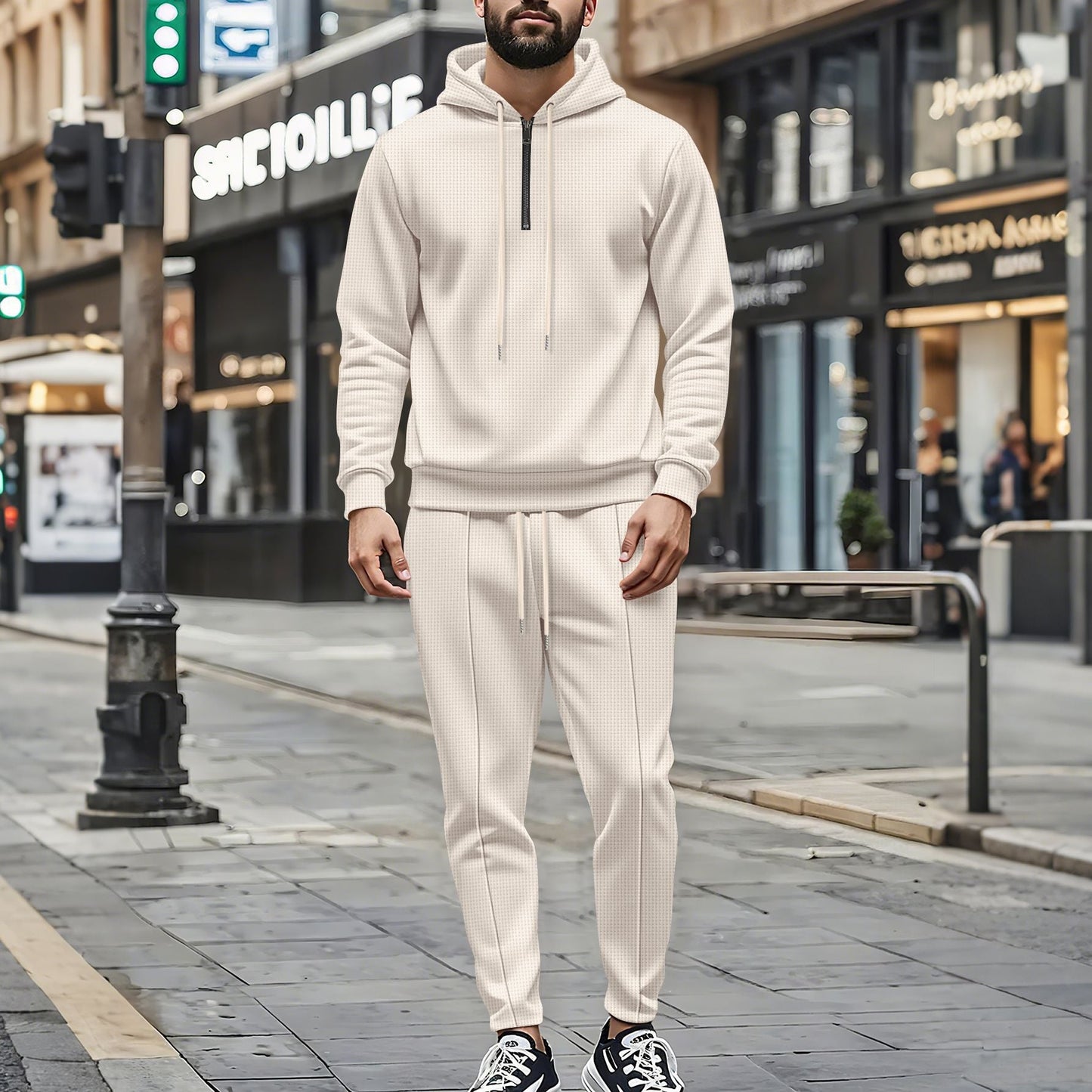 Herren Jogginganzug Sportlich Strukturiert Modern