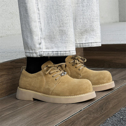 Damen Schnürschuhe Weich Veloursleder Bequem Modern