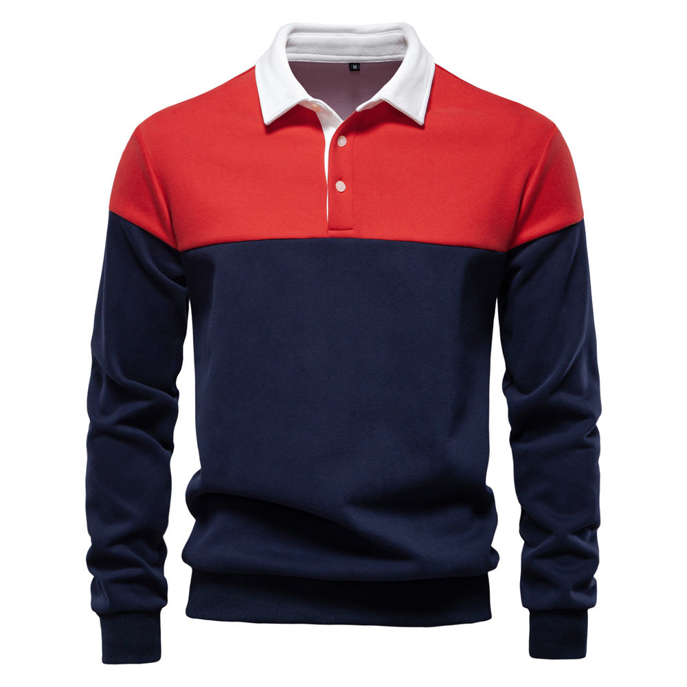 Herren Poloshirt Langarm Modern Farben Hochwertig