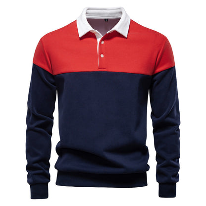 Herren Poloshirt Langarm Modern Farben Hochwertig