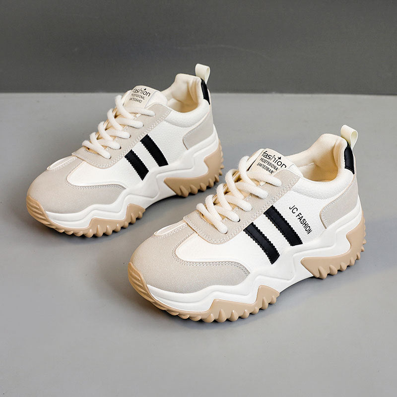 Damen Sneaker Chunky Weite Sohle Bequem Trend