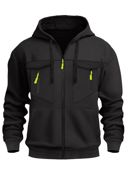 Herren Outdoor-Jacke Wasserdicht mit Reißverschlusstaschen Funktionell