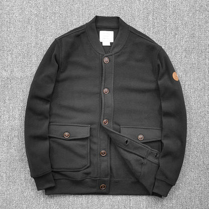 Damen Sweatjacke Lässig Mit Knöpfen und Taschen
