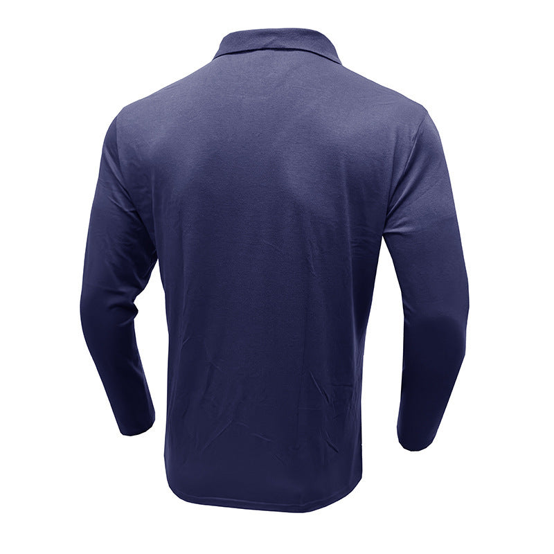 Herren Polo Langarm Streifen Design Modern