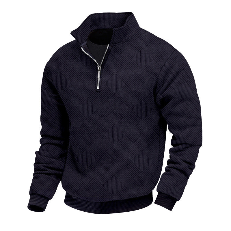 Herren Pullover Strukturiert Hochkragen Berlin Style