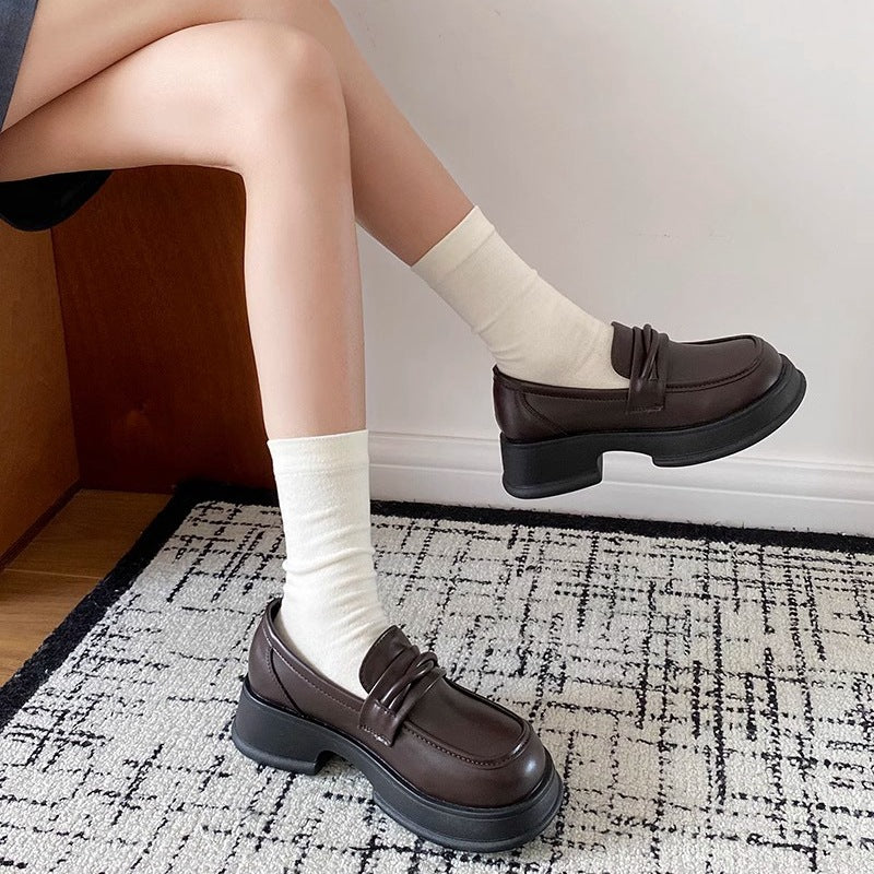 Damen Leder-Loafers Elegant Bequem Klassisch