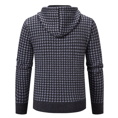 Herren Strickjacke Kapuze Bequem Elegante