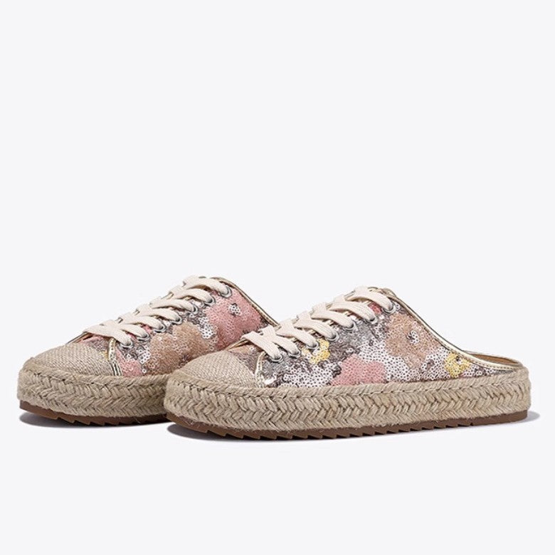 Damen Espadrilles Jute Sohle Glitzer Pailletten Sommer Mode - BerlinGlamour