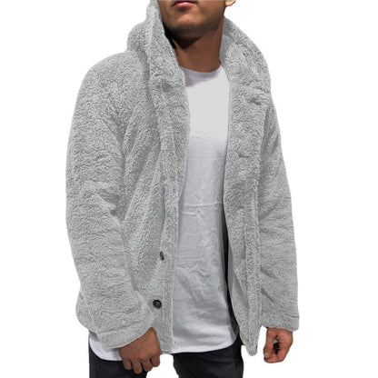 Herren Teddyjacke Warm Kuschelig Mit Taschen