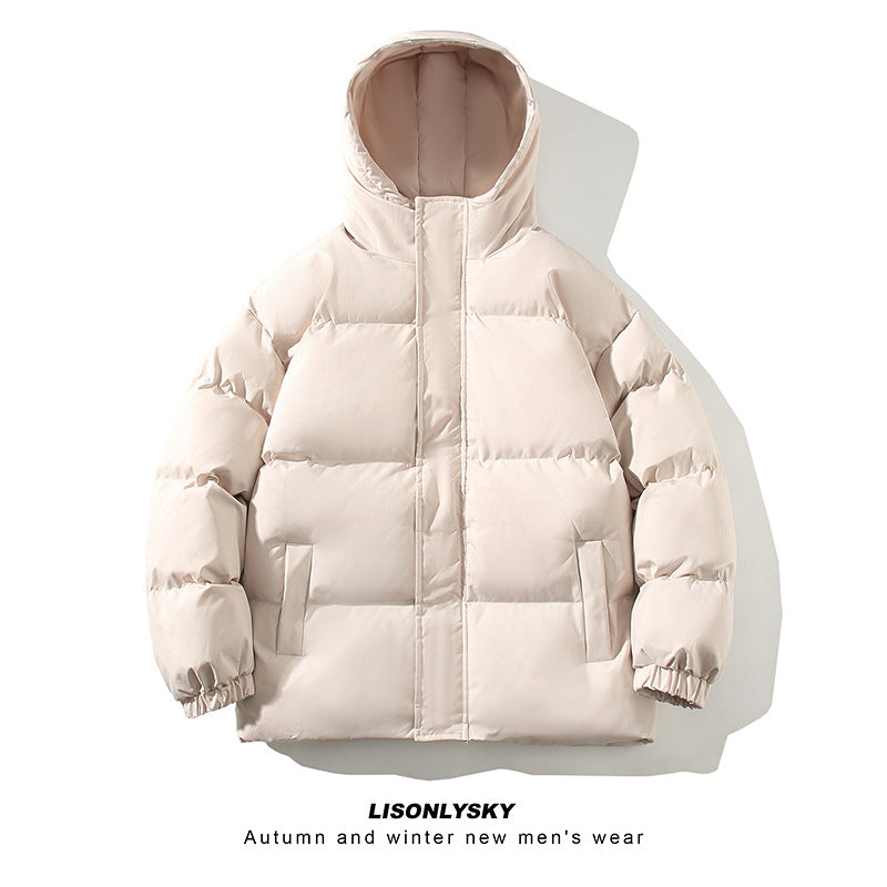Herren Winterjacke Gesteppt Warm Mit Kragen Und Taschen