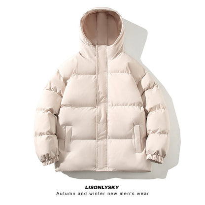 Herren Winterjacke Gesteppt Warm Mit Kragen Und Taschen
