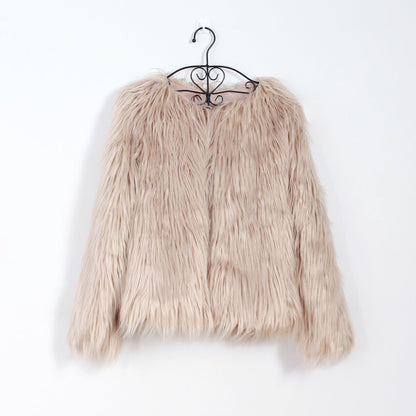 Kunstpelzjacke Damen Flauschig Lässig Oversized
