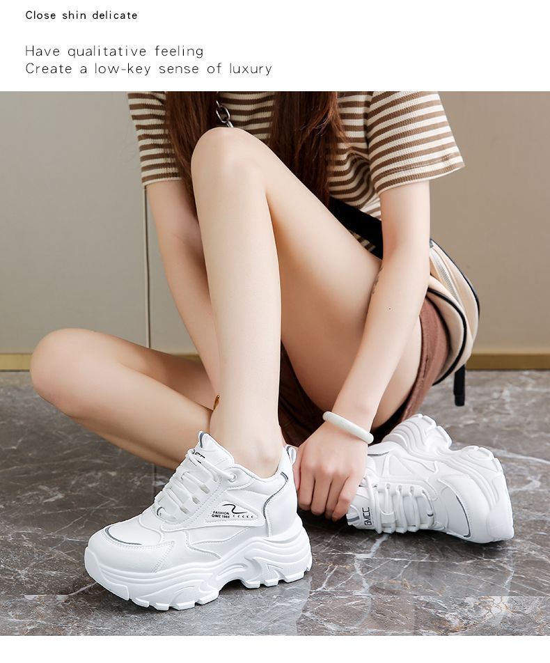 Damen Sneaker Chunky Weite Sohle atmungsaktiv Sportlich