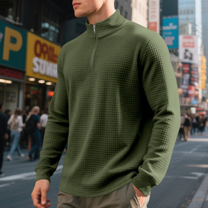 Herren Stepppullover Modern Reißverschluss Stehkragen Komfort