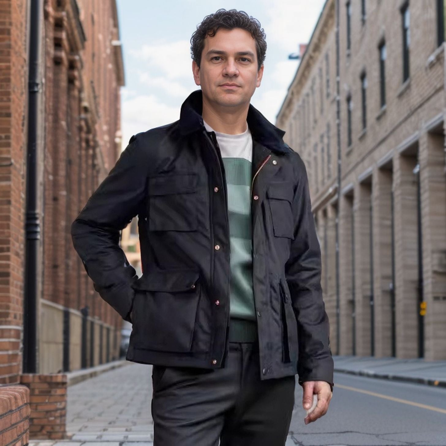 Herren Sportjacke Waterproof mit Taschen und Kragen - BerlinGlamour