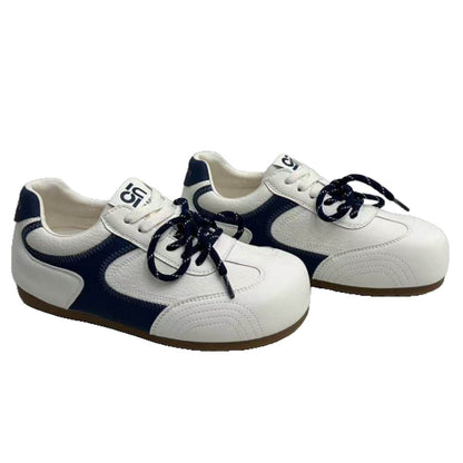 Damen Sneakers Sportlich Lederschuhe Rutschfest