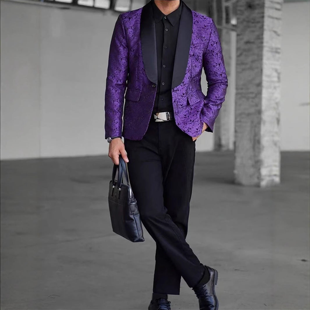Herren Blazer Pailletten Elegant Schimmernd Modern