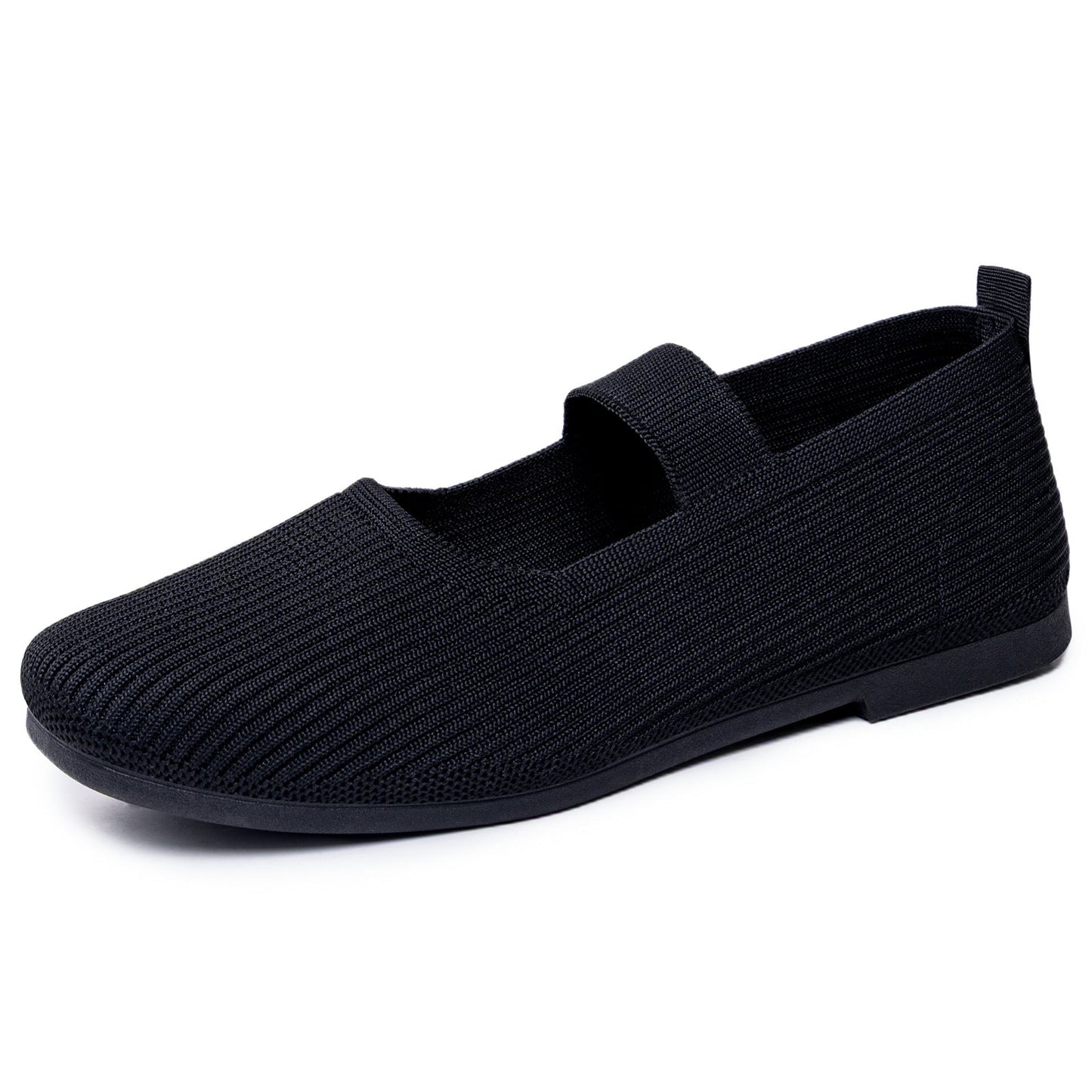 Damen Ballerinas Bequem Strick Elastisch